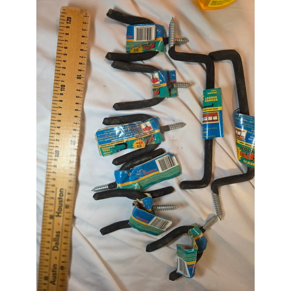 Crawford Garage Storage Hooks Lot Ladder Hangers Screw-In Tool Hooks Black SH11